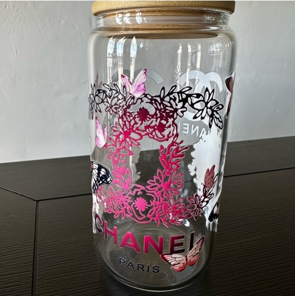 Custom 16OZ Glass Tumbler With Glass Straw, NWOT - Picture 1 of 1
